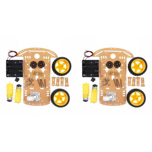2X Diy Kit 2WD Robot  Car Chassis Kits with Speed Encoder DIY Education Robot  Car Kit 1