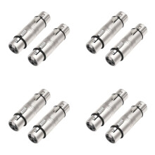 Confezione da 8 XLR Femmina A Femmina, Connettore XLR Femmina A 3 Pin A XLR Femmina A 3 Pin per Microfono, Stereo, Mixer