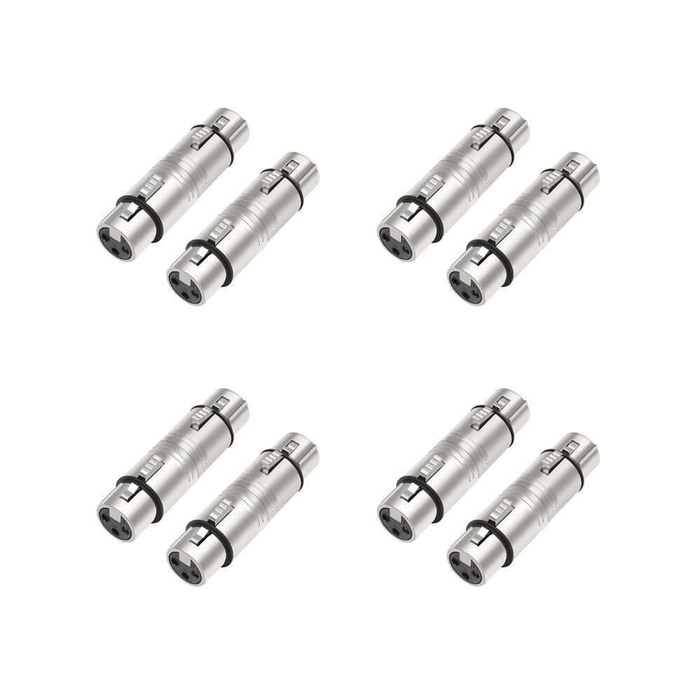 8 Pack Xlr Female To Female, 3 Pin Xlr Female To 3 Pin Xlr Female Gender Changer Connector For Microphone,Stereo,Mixerr 6031417110697