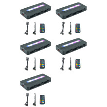 5X 5V/3Pin ARGB 4Pin Fläkt PWM HUB 1To6 Music Rhythm Temperature Controller Aura Sync Kylfläkt Fjärrkontroll Chassi Hub