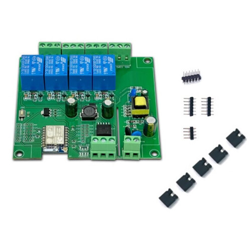 2X Relay Module ESP-07 4 Way WIFI Module AC/ Power Supply ESP8266 Development Board Secondary Development Module 1