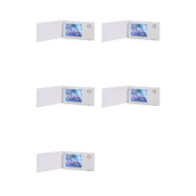 5pcs 2.4inch Birthday White Video Book Card 128MB Lcd Invitation Gift Music Greeting Card Upload Video Lcd Greeting Card