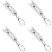4X Precise Thread Size Checker Keychain,Bolt and Nut Identifier Gauge Size Gauge Precise Bolt Size Finder Keychain