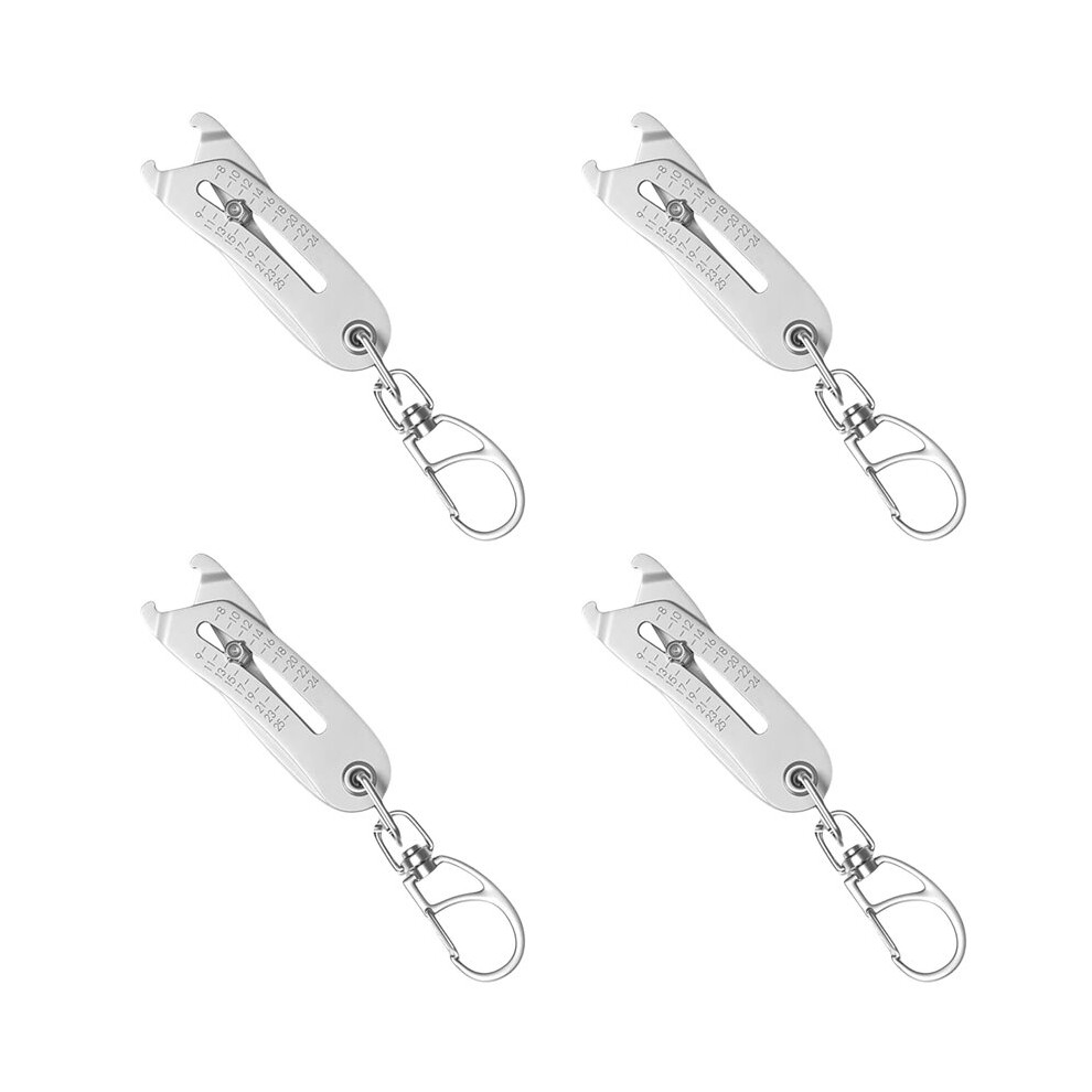 4X Precise Thread Size Checker Keychain,Bolt And Nut Identifier Gauge Size Gauge Precise Bolt Size Finder Keychain 6033957304536