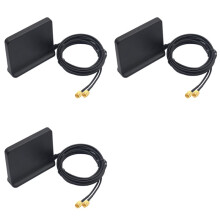 3X Signal Boost 5G 4G LTE 3G GSM Mimo Aerial High Gain 12Dbi 600-6000Mhz External Omni WiFi Antenna(Black SMA Male)