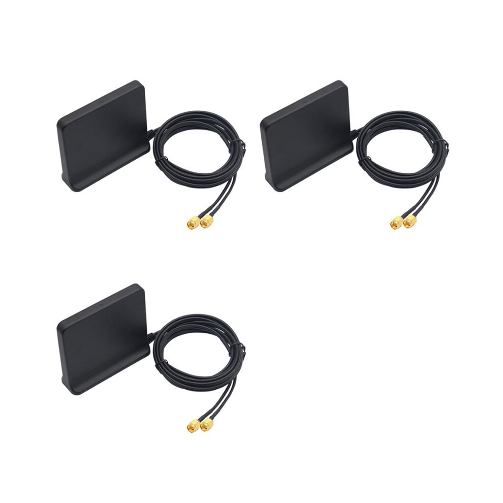 Photos - Electrical Wire & Cable Jojomino 3X Signal Boost 5G 4G LTE 3G GSM Mimo Aerial High Gain 12Dbi 600-6000Mhz External Omni WiFi Antenna (Black SMA Male)