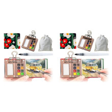 2X Paleta de Pintura para Viagens,  Conjunto de Tinta Aquarela, Paleta de Pintura Portátil para Viagens, Paleta de Pintura Aquarela