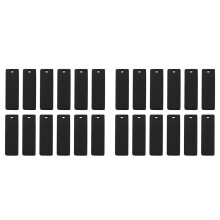 24x Porte-Clés en Métal Gravables au Laser, Rectangles en Acier Inoxydable de 5,1 cm X 1,27 cm.