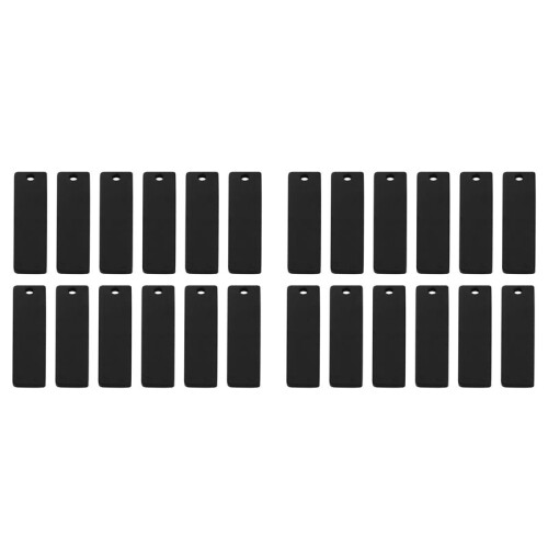 24x Chaveiros de Metal Graváveis em Branco para Gravação A Laser, em Branco Retangular de Aço Inoxidável de 2 Polegadas X 1/2 Polegada