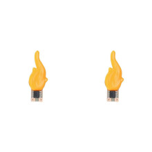 LED-Blitzkerzenflammenlicht 1800 K Warmweiß Geburtstags-Camping-Glühbirne LED-Dekolicht Zubehör 2 Stück