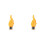 LED Flash Candle Flame Light 1800K Warm White Birthday Camping Light Bulb LED Decorative Light Accessorie 2Pcs 1