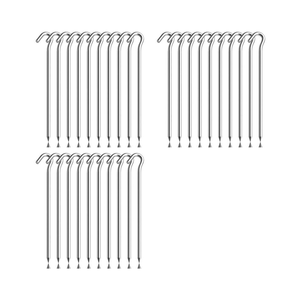 30Pcs Tent Stakes Pegs With Hooks, Camping Tent Stakes For Outdoor Travel,Ground Stakes For Outdoor Camping 6032995319342