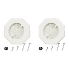 2X Octagon Siding Mounting Kit, 8141 Vertical Siding Lamps Plate Siding Light Blocks for 1/2inch Lap Siding White
