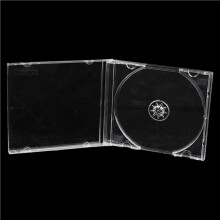 3X Transparent Plastic CD/DVD Case Single Piece Disc Storage Organizer Album Box for Media Protection