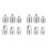 Socket Adapter, 12-Piece Adapter Set, Socket Adapter Set, Adapter Set for Ratchets,Socket Wrenches, Nut Ratchets 1