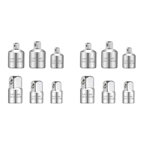 Socket Adapter, 12-Piece Adapter Set, Socket Adapter Set, Adapter Set for Ratchets,Socket Wrenches, Nut Ratchets