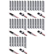 250PCS Connecteur Enfichable Ă Double Fil avec Boucle de Verrouillage, Connecteurs Enfichables 2 Broches 2 Voies Borne de Fil Compacte Universelle