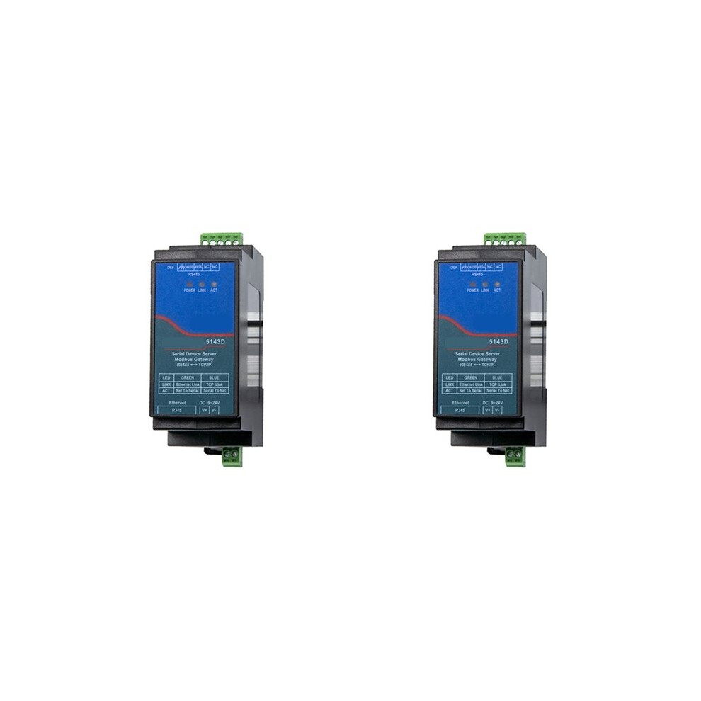 2X Din-Rail Zlan5143d Serial Device Server Modbus Gateway Rs485 From To Tcp/Ip Dc9-24V Support Full Duplex 6033972778244