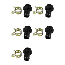 10Pcs Barb Fitting Computer Water Cooling Radiator Copper Heatsinks Cooler Clamp for 3/8 Inch Id Tubing G1/4 Chromed del