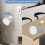 2X Wall Mount Speaker Holder for Echo ,Indoor Sound Box Bracket Built-in Cable Management,White 4
