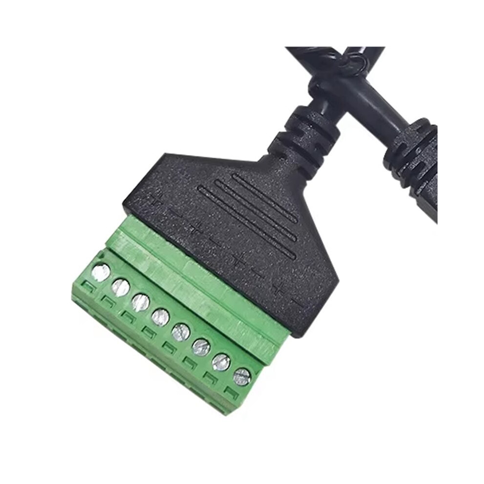 Photos - Ethernet Cable 4pcs 20cm RJ45 to Screw Terminal Block 8p Connector Ethernet Crystal -Male to 8 Pin Screw Terminal Network Adapter
