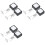 5 Ft Retractable Remote Control Tether, 6 Pack Security Cable Lanyard Lock with Double Sided Adhesive & Screw 1