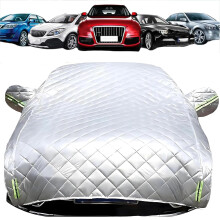 Car Hail Protection Cover, FourLayer Padded Waterproof SunResistant Car Cover for Sedan SUV Hatchback