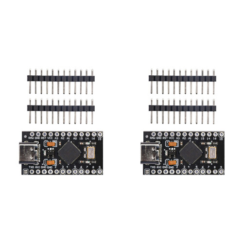 2X Atmega32U4 Type-C  Usb Pro Micro-for  Atmega32U4 3.3V/16Mhz Module with 2 Row Pin Header for Leonardo