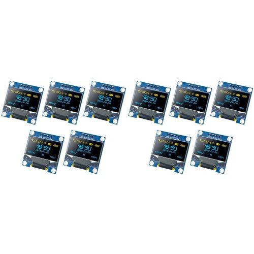 0.96 Inch 10PCS OLED I2C Display Module for  Raspberry PI 128x64 Pixel IIC Serial Self-Luminous Display Module