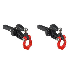 2X Metall-Heckstoßstangen-Abschlepphaken für Anhängerkupplung für 1/8 1/10 RC Crawler Car für Axial SCX10 TRX4 D90 Upgrade-Teile D