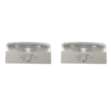 2X Grey Reading Light Interior Lamp for 9N 6R T5 2002-2015 Bora 2002-2005 Caddy 2004-2015 Fabia 6QD947105
