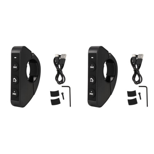 2X  Wireless Remote Control for Motorcycle Helmets Handlebar Control Keypad Remote Control Connect to Phone