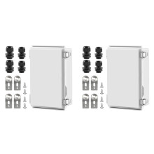 2X Caja de Conexiones ABS Resistente Al Agua para Proyectos Al Aire Libre IP67 Caja Resistente A la Intemperie y Al Polvo con Cubierta con Bisagras y