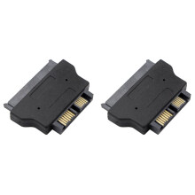 2X  Adapter Serial ATA 7+15 22Pin Male to Slim 7+6 13Pin Female Adapter for Desktop Laptop HDD CD-ROM
