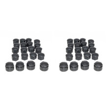 32 Pièces 17Mm Capuchons de Couverture Centrale D'Écrou de Roue + 8 Pièces 25Mm Cercle Boulon Types de Verrouillage Capuchons pour -