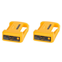 2X USB-Ladeadapter für  18 V 20 V Li-Ion-Akku mit USB und Typ-C-Schnellladung DCB200 DCB205 (Ohne Akku)