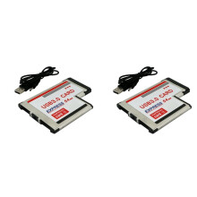 2X Express Card 54mm to USB 3.0 X 2 Port Expresscard PCI-E to USB Adapter Converter for Laptop Notebook