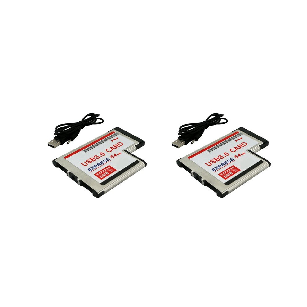2X Express Card 54Mm To Usb 3.0 X 2 Port Expresscard Pci-E To Usb Adapter Converter For Laptop Notebook 4713332045583