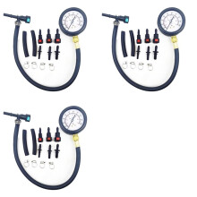 3X Automobile Fuel System Gasoline Pressure Gauge Car Pressure Tester Tool 0-100PSI 6.3/ 7.89/ 9.49 with Valve