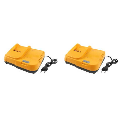 2X Battery Charger Replacement Fit for  Lithium Battery / DCB200 DCB201 DCB609 DCB182 DCB204 EU Plug 1