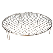 Grille ronde en acier inoxydable 15/20/25/30,5 cm pour barbecue, plaque de cuisson avec pieds, grille de refroidissement et grille de cuisson vapeur