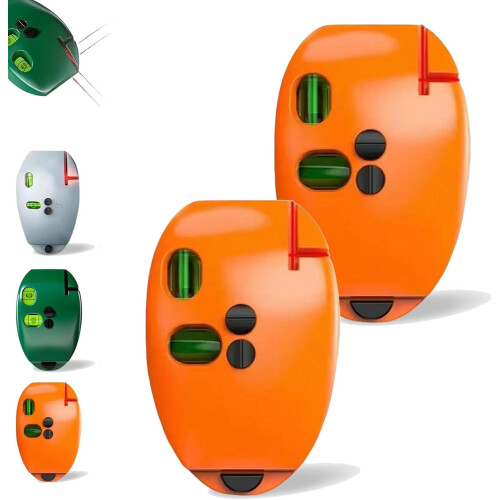 90 Red Light Level, Self-Leveling Parallel Lines, Horizontal & Vertical, Portable for Construction (Orange, 1 Pc)