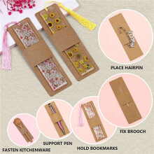 140 Pieces Bookmark Sleeves Bookmark Holder DIY Resin Bookmarks Blank Display Cards for Bookmark Gift Wrapping