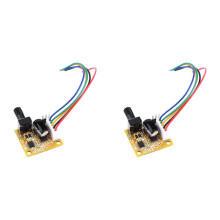2X BLDC 3-Fas Borstlös Motordrivenhet DC5V-15V 2A 15W  Motorhastighetsregulator Sensorlös Kortmodul Strömförsörjning