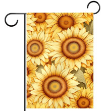 Bandeira de jardim com estampa de girassóis fofos, sem costura, vertical, dupla face, 71 x 102 cm (28 x 40 polegadas), para decoração de quintal e