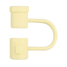 Huse reutilizabile pentru paie, 10 culori disponibile, capace portabile din silicon pentru vârfuri de paie, huse reutilizabile pentru paie. (Galben