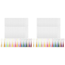 Marcador em Branco para Sublimação de 70 Peças, Marcadores de Sublimação Por Transferência Térmica com Furo e 70 Borlas Coloridas