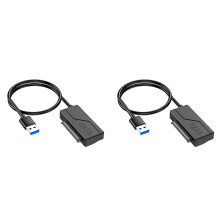 2X USB 3.0 to  Cable  III to Usb 3.0 Adapter Cable Support 3.5 2.5 Inch External HDD SSD Hard Drive  to 6 Gbps