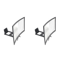 2pcs 12 Inch Mobile Phone Screen Amplifier, HD Video Magnifier Stand, Enlarged Screen Bracket