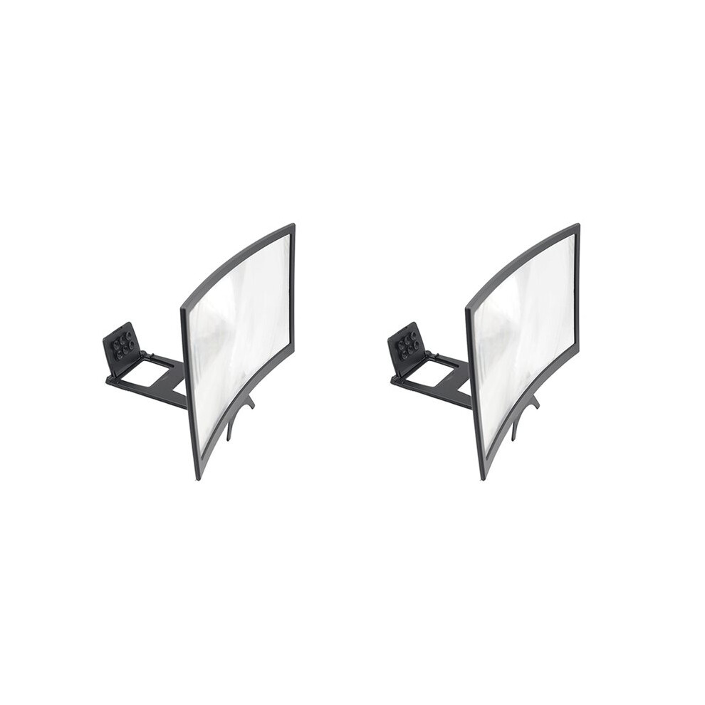 2Pcs 12 Inch Mobile Phone Screen Amplifier, Hd Video Magnifier Stand, Enlarged Screen Bracket 6031250366725